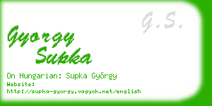 gyorgy supka business card